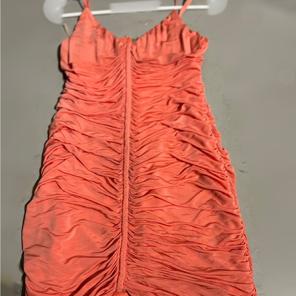 summer cute peach dress